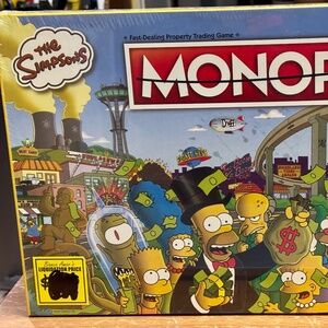 THE SIMPSONS MONOPOLY BOARD GAME. Still in original plastic wrap. UNOPENED